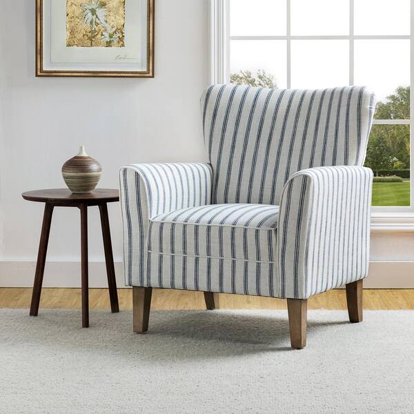 Navy striped accent chair hot sale