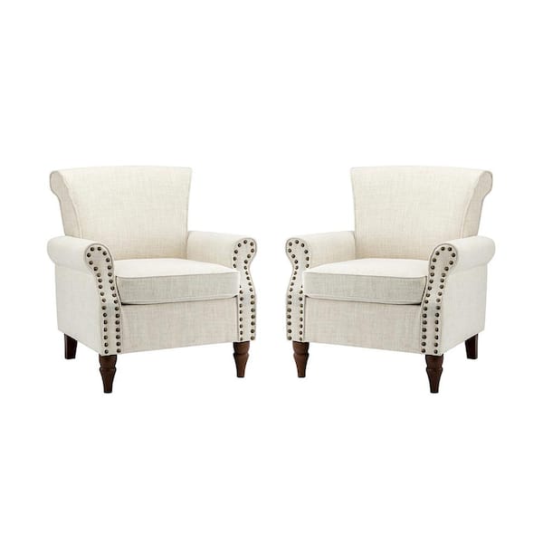 Worth Accent Chair Cushions Ivory, Set of 2 – Amanda Lindroth