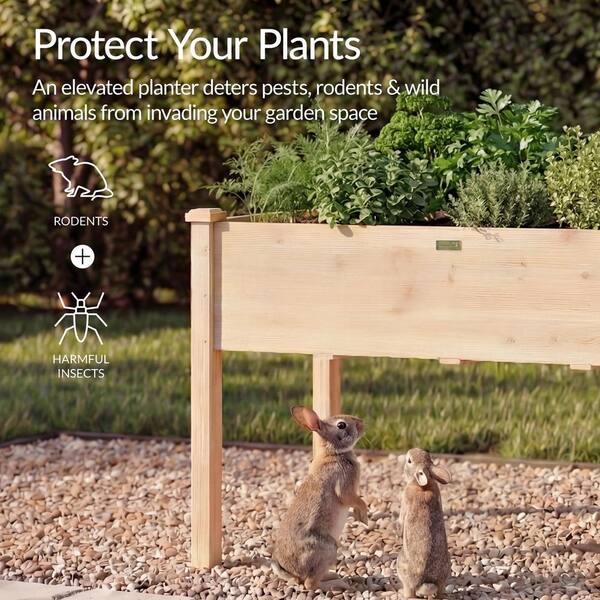 Best Choice Products 4.0 ft. x 2.0 ft. Wood Elevated 10-Pocket