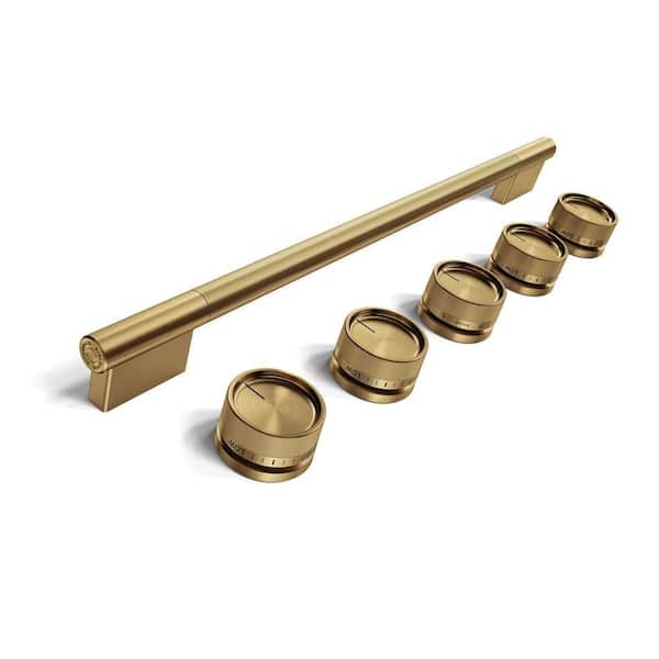Brass Slide-In Convection Range Handle and Knob Hardware Accessory Kit 1-pack