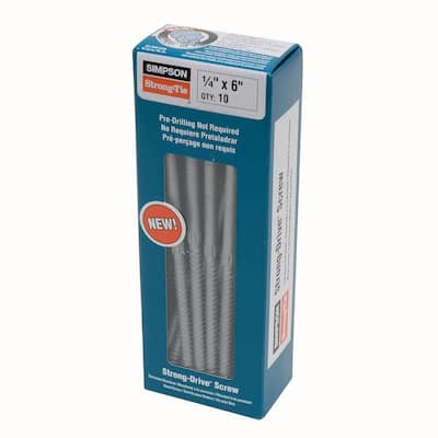 Simpson Strong-Tie #10 x 1-1/2 in. 1/4-Hex Drive, Strong-Drive SD Connector  Screw (100-Pack) SD10112R100 - The Home Depot