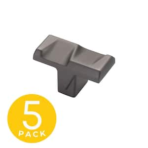 Geiger Series 1 in. Modern Matte Grey Cabinet Knob (5-Pack)