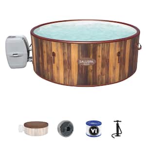 Helsinki SaluSpa 7-Person Inflatable Hot Tub Spa with 180 AirJets, Brown