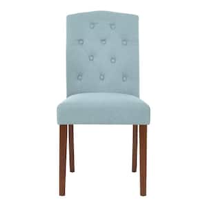 Beckridge Aloe Blue Upholstered Dining Chair with Tufted Back (1 piece)