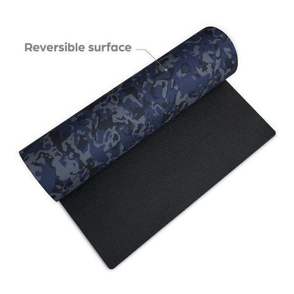Blue Camo 72 in. x 24 in. Foam Multi-Use Fitness Mat (12 sq. ft)