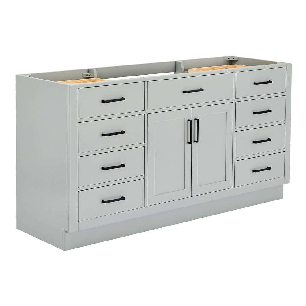 Hepburn 66" Gray Pine Single Freestanding Vanity Base