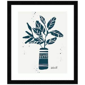 "Monochrome Blue Botanical Sketches VI" by Anne Tavoletti 1 Piece Framed Giclee Astronomy Art Print 17 in. x 15 in.
