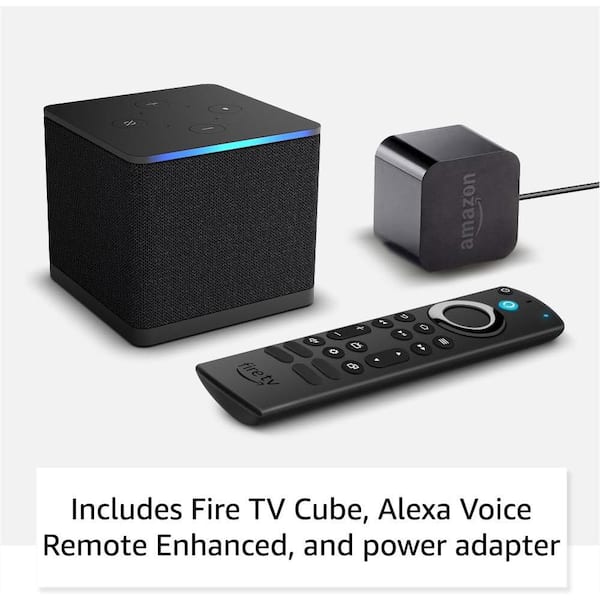 Amazon Fire TV Cube, Wi-Fi 6E, 4K Ultra HD B09BZZ3MM7 - The Home Depot