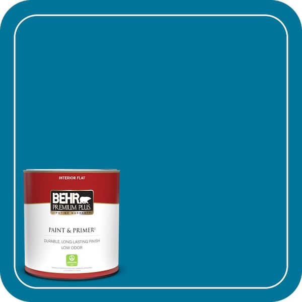 BEHR PREMIUM PLUS 1 qt. #P490-7 Mayan Treasure Flat Low Odor Interior Paint & Primer