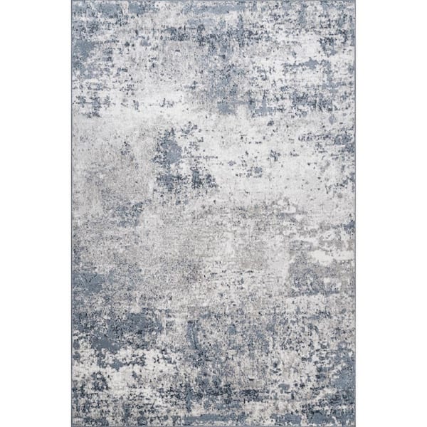 nuLOOM Zoe Faded Abstract Blue 7 ft. x 9 ft. Indoor Area Rug