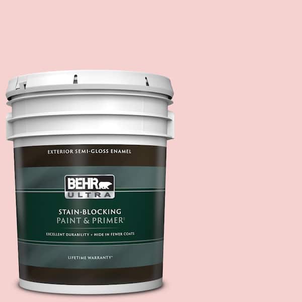 BEHR ULTRA 5 gal. #P170-1A Pinky Promise Semi-Gloss Enamel Exterior Paint & Primer