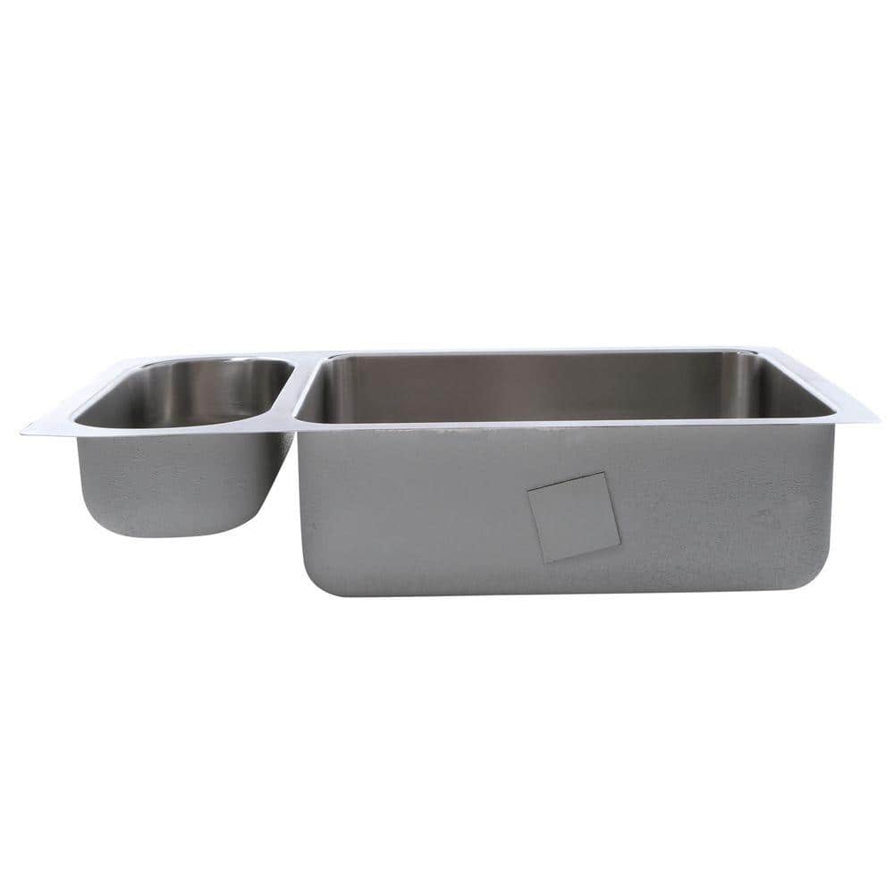 Lustertone 32" Stainless Steel Double Bowl Undermount Kitchen Sink