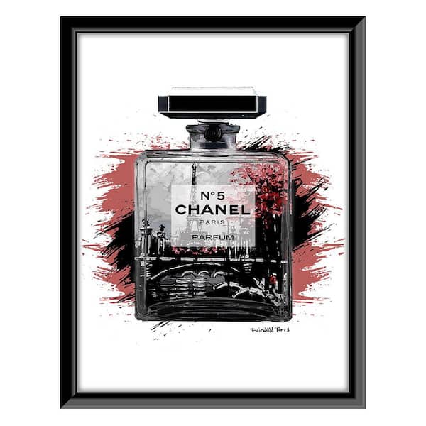 VENICE BEACH Collections Edgy Paris Fashion Glam Perfume Bottle by Fairchild Paris 1 Piece Framed Graphic Print 18 in. x 14 in.