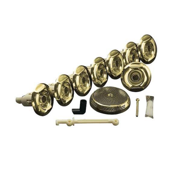 KOHLER Flexjet Whirlpool Trim Kit in Vibrant Polished Brass