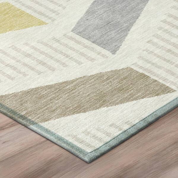 Chantille Machine Washable Indoor/Outdoor Abstract ACN2911 Ivory 9 ft. x 12 ft. Area Rug