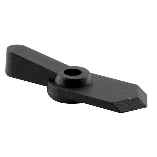 Prime-Line 1/16 in., Black Plastic Offset Pointer Latch (12-pack)