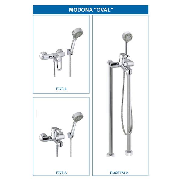 Oval 6 in. Single-Handle 3-Spray Tub and Shower Faucet with Hand Held Shower in Polished Chrome (Valve Included)