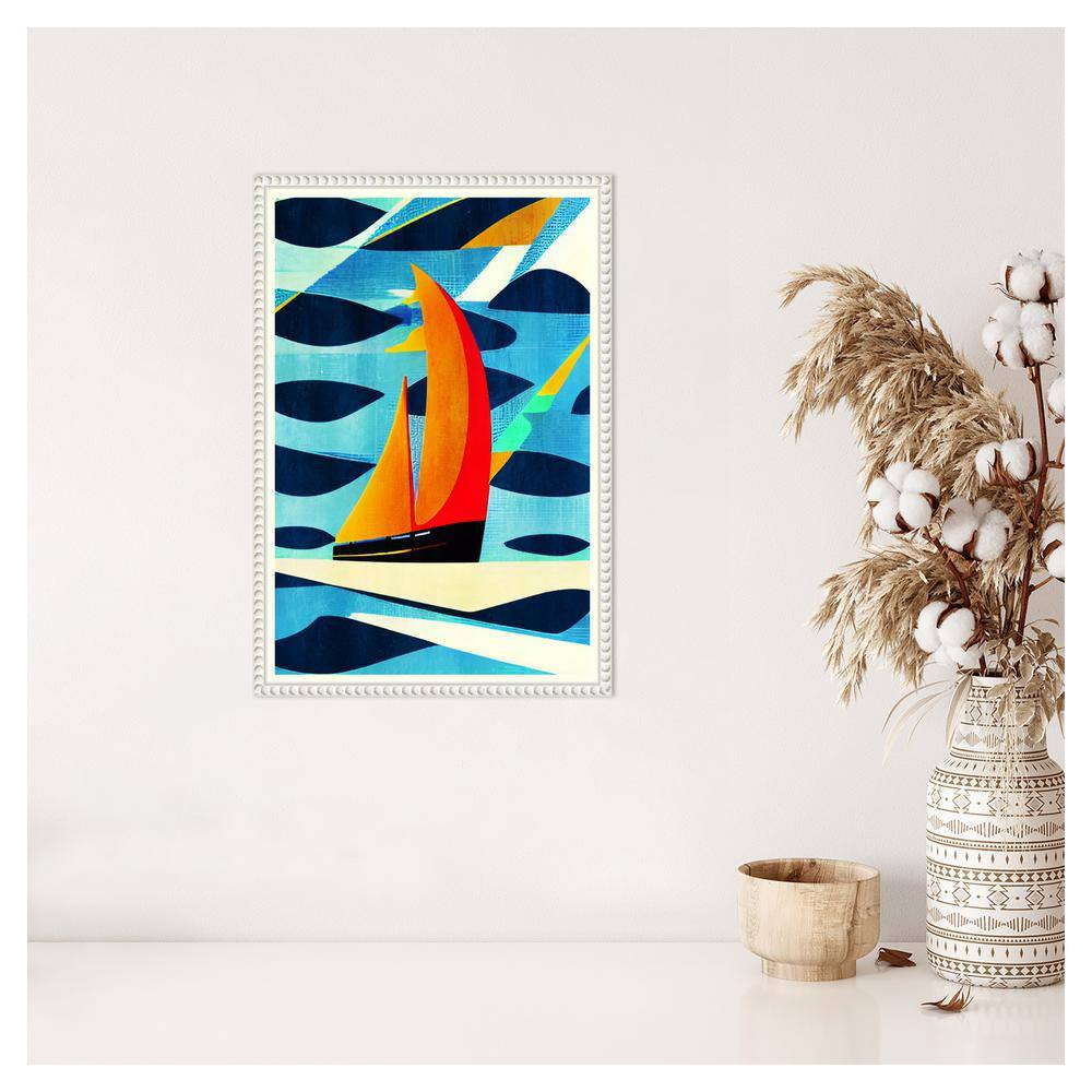 Amanti Art Blue Coast by Bo Anderson Canvas Wall Art Print Framed 16 x 23-in.