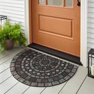 Mosaic Mythos Stone Slice 23 in. x 35 in. Doorscapes Estate Mat