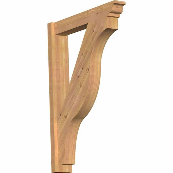 Ekena Millwork 6 in. x 42 in. x 30 in. Western Red Cedar Fuston Traditional Smooth Outlooker
