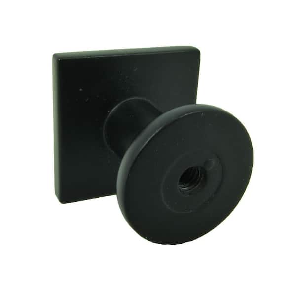SoHo 1 in. Matte Black Square Cabinet Knob (10-Pack)