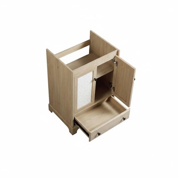 24 in. Bath Vanity Cabinet without Top in Natural Wood Ready-to-Assemble