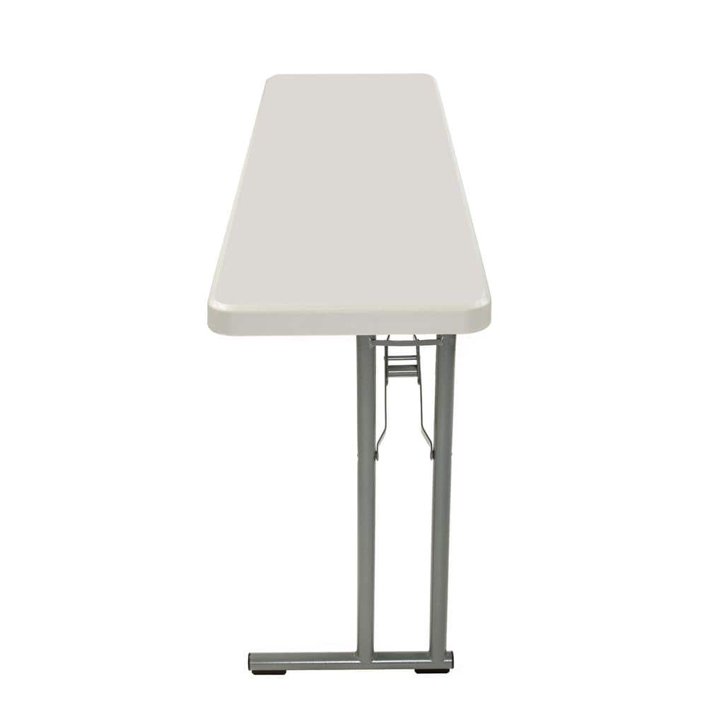 Gray 60" Lightweight Folding Seminar Table with Steel Frame