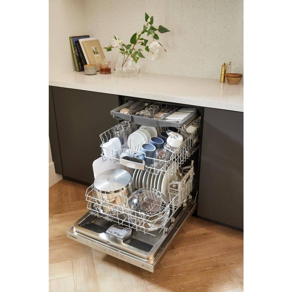 24" Stainless Steel Built-In Smart Dishwasher with Top Control