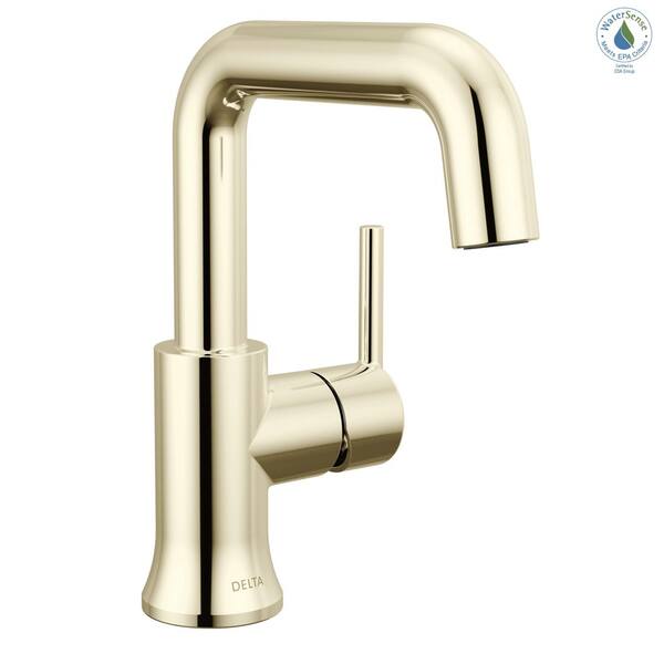 Delta Trinsic Single Handle Single Hole Bathroom Faucet with Drain