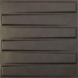 19 5/8 in. x 19 5/8 in. Keyes EnduraWall Decorative 3D Wall Panel, Weathered Steel (12-Pack for 32.04 Sq. Ft.)
