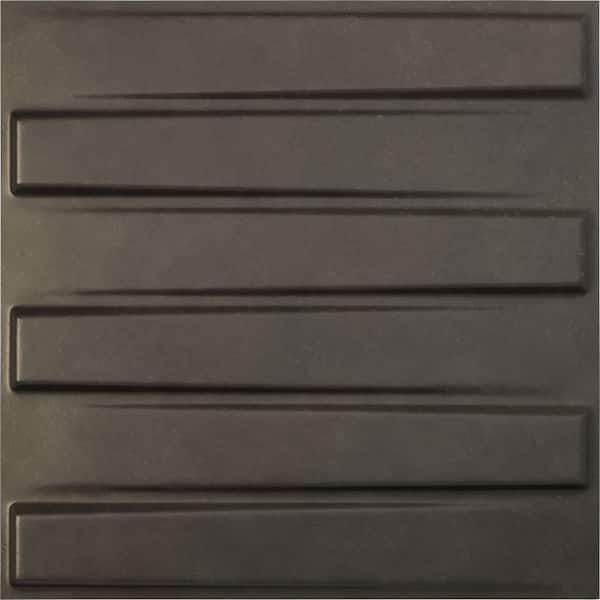 Ekena Millwork 19 5/8 in. x 19 5/8 in. Keyes EnduraWall Decorative 3D Wall Panel, Weathered Steel (12-Pack for 32.04 Sq. Ft.)