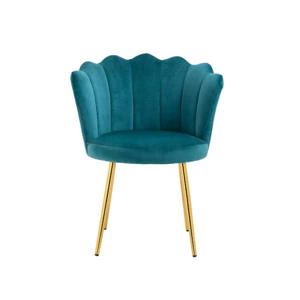 Unbranded Modern Teal Foam Ergonomic Office Chair with Metal Legs
