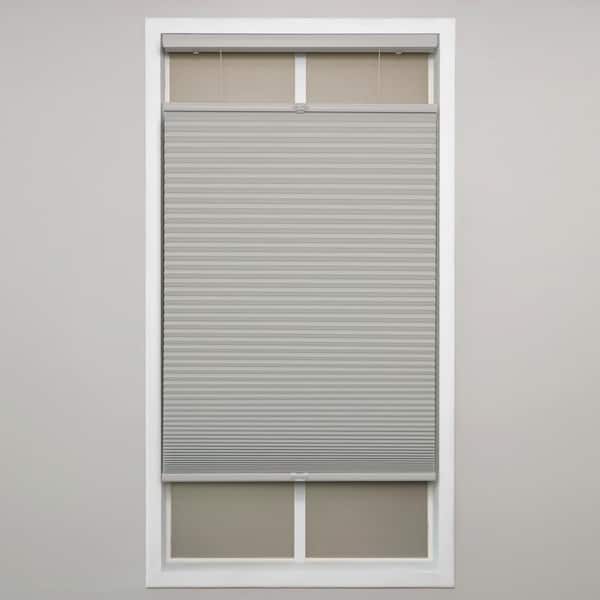 Perfect Lift Window Treatment Gray Cloud Cordless Top-Down Bottom-Up Blackout Polyester Cellular Shades - 30 in. W x 64 in. L