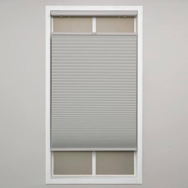 Perfect Lift Window Treatment Gray Cloud Cordless Top-Down Bottom-Up Blackout Polyester Cellular Shades - 36 in. W x 64 in. L