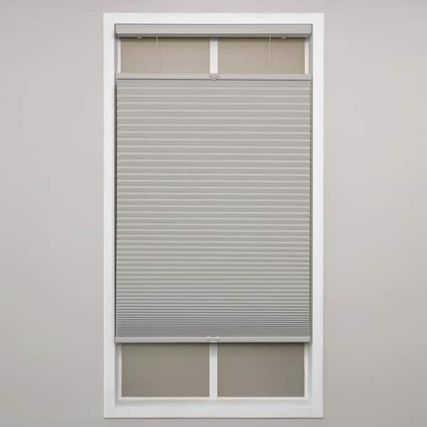 Perfect Lift Window Treatment Gray Cloud Cordless Top-Down Bottom-Up Blackout Polyester Cellular Shades - 52 in. W x 64 in. L