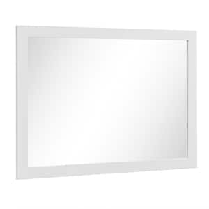 Galsaky 46 in. W x 32 in. H Rectangular Framed Surface-Mount Bathroom Vanity Mirror in Matte White