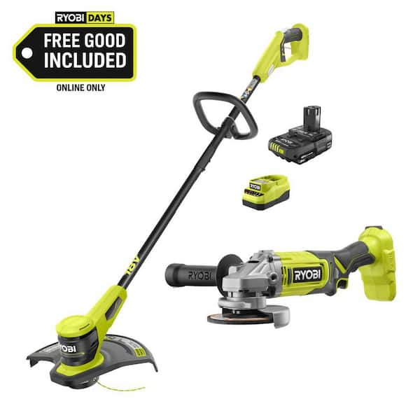 RYOBI ONE+ 18V 13 in. Cordless Battery String Trimmerwith 2.0 Ah