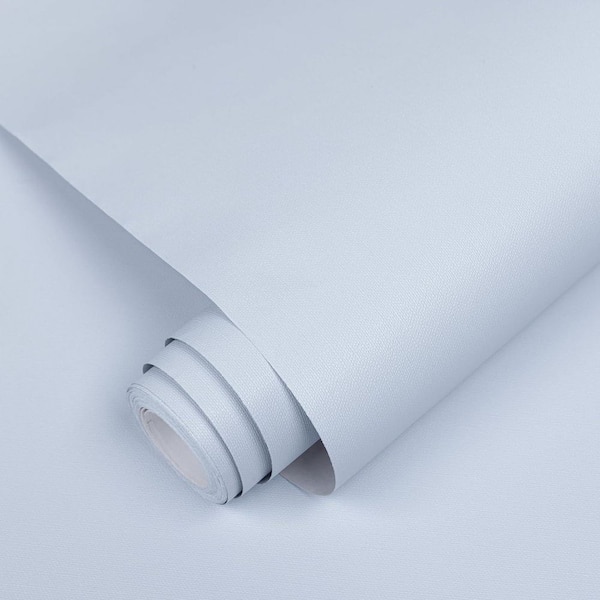 Light Blue Solid Color Contact Paper Peel and Stick Wallpaper Roll Set of 2