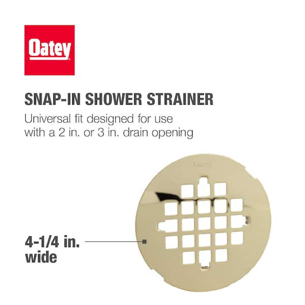 Oatey 42004 4-1/4 PVD Polished Brass Strainer Pack of 12 pcs