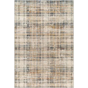 Beckham Taupe Checkered 5 ft. x 7 ft. Indoor Area Rug