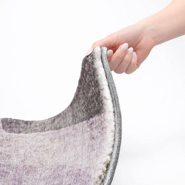 Dream Shag Premium Machine Washable Abstract ADS696 Purple 9 ft. x 12 ft. Area Rug