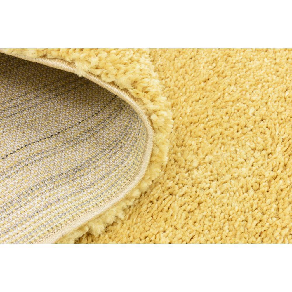 Sunny Yellow Soft Shag 8' x 10' Rectangular Rug for Kids' Rooms