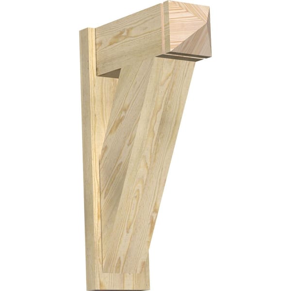 Ekena Millwork 8 in. x 32 in. x 20 in. Traditional Arts and Crafts Rough Sawn Douglas Fir Outlooker