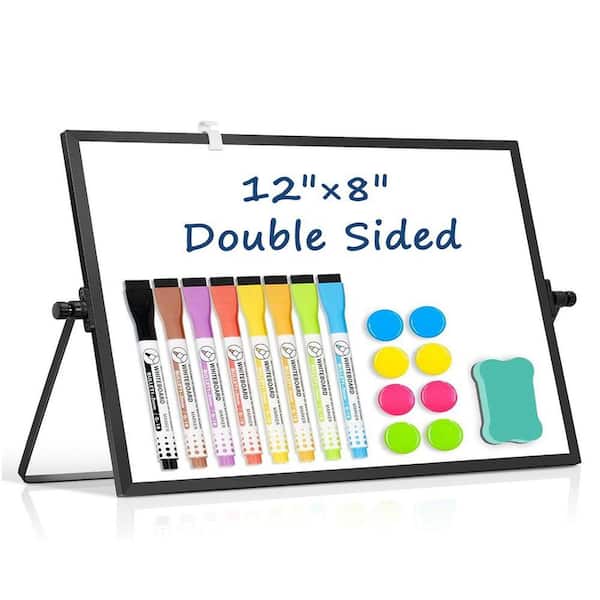 1-Pack Double-Sided Magnetic Dry Erase Whiteboard with Stand, 8