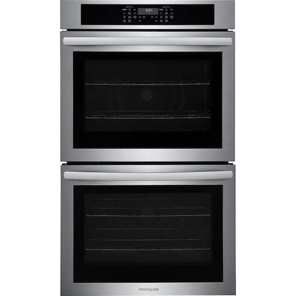 30 in. Double Electric Wall Oven with Convection 30-min Steam-Cleaning in Stainless Stainless Steel