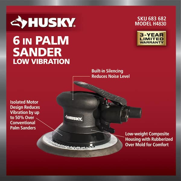 Husky - 6 in. Low Vibration Palm Sander