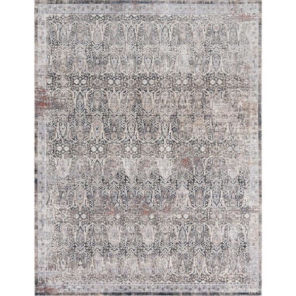 Sonoma Vintage 2 ft. x 3 ft. Gray Polyester Area Rug