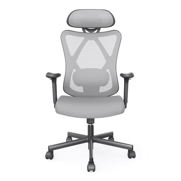 Furniture of America Indrie Gray Fabric Ergonomic Swivel Office Chair