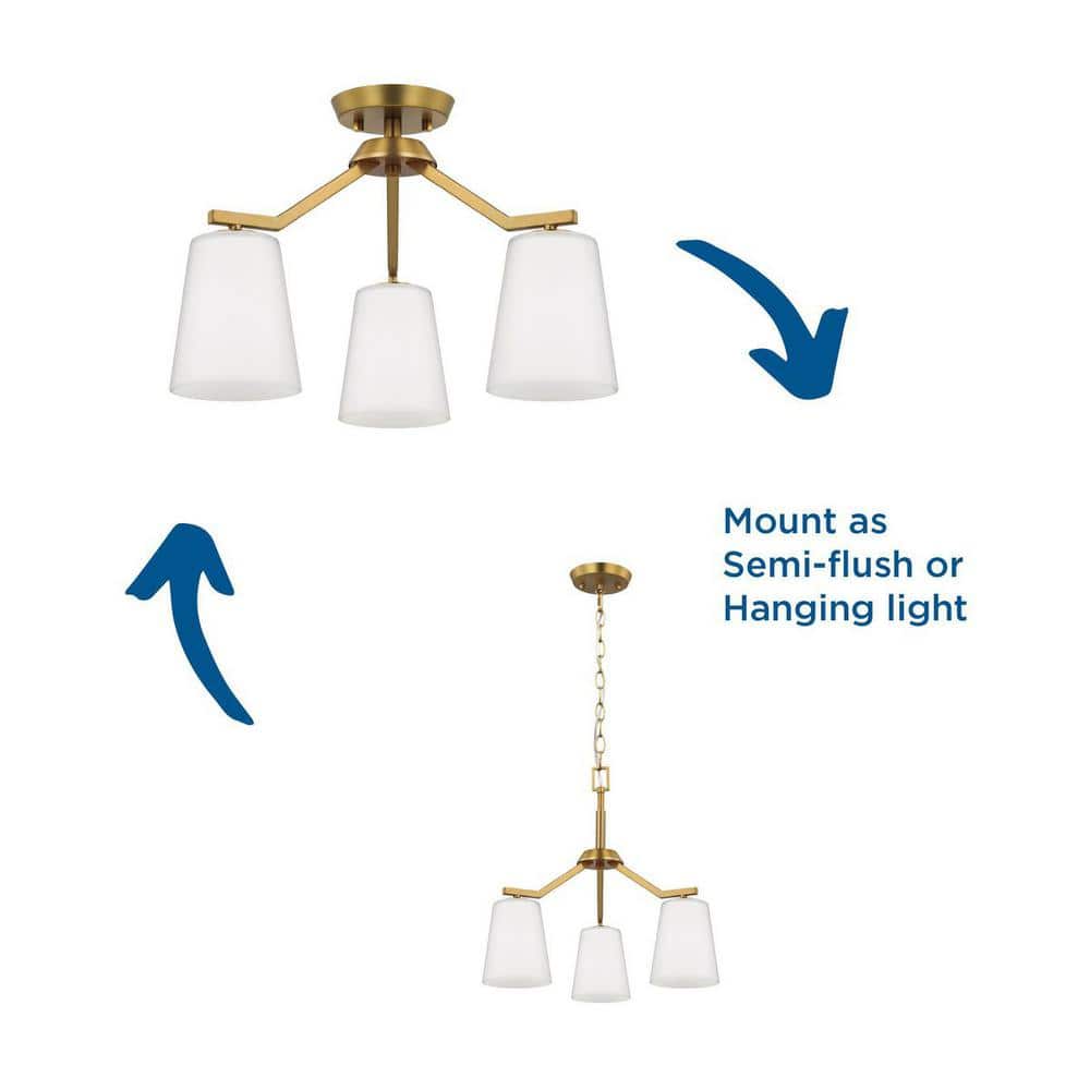 Vertex Brushed Gold and Nickel Convertible Chandelier with Etched Glass Shade
