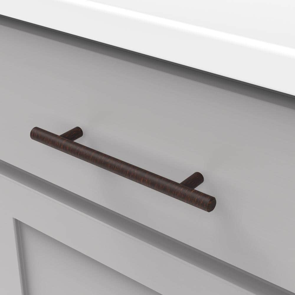 Oil-Rubbed Bronze Modern Bar Pulls with Mounting Hardware